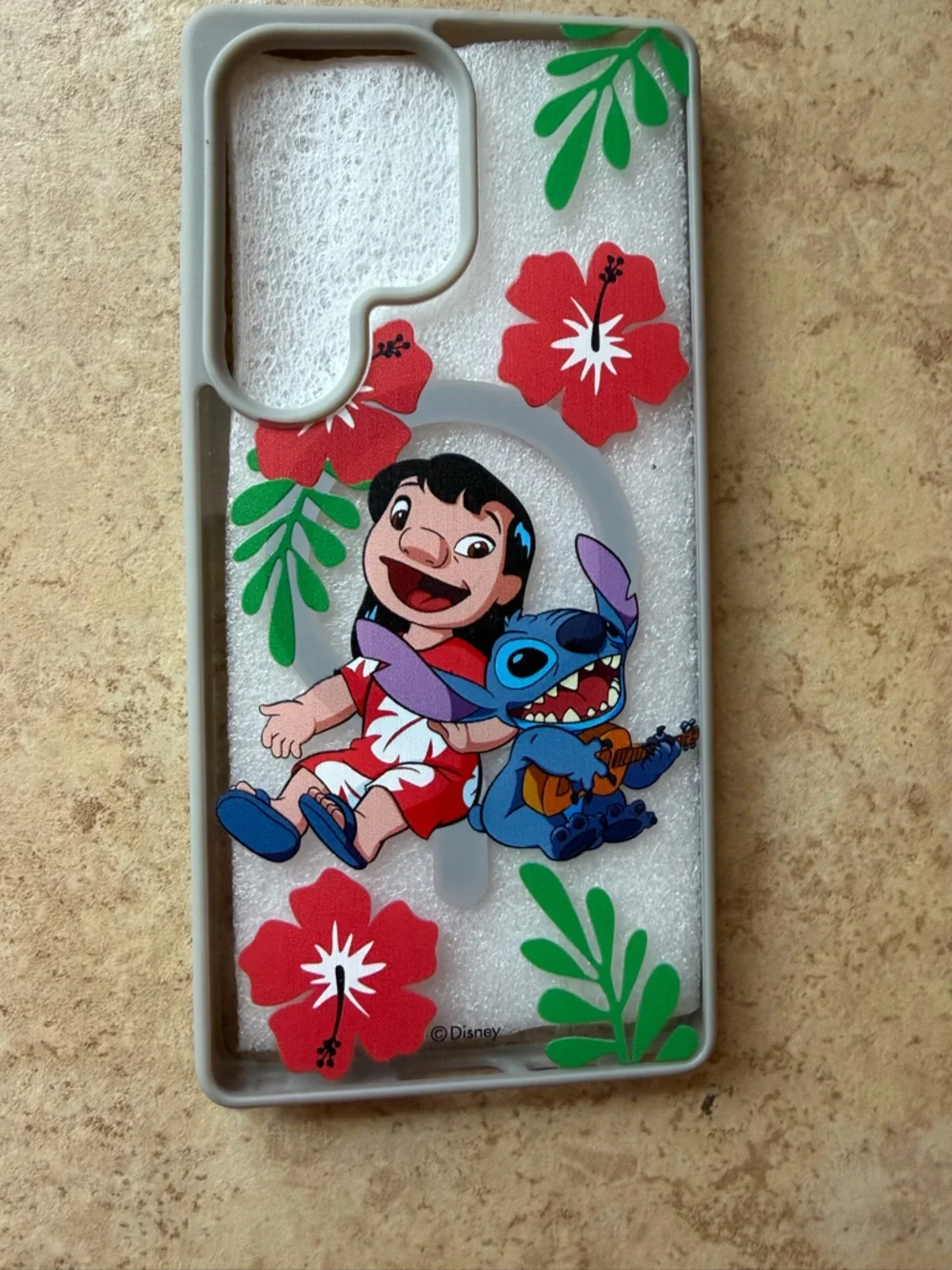 Lilo & Stitch Floral Phone Case - Colorful Cartoon Design Samsung 25ultra